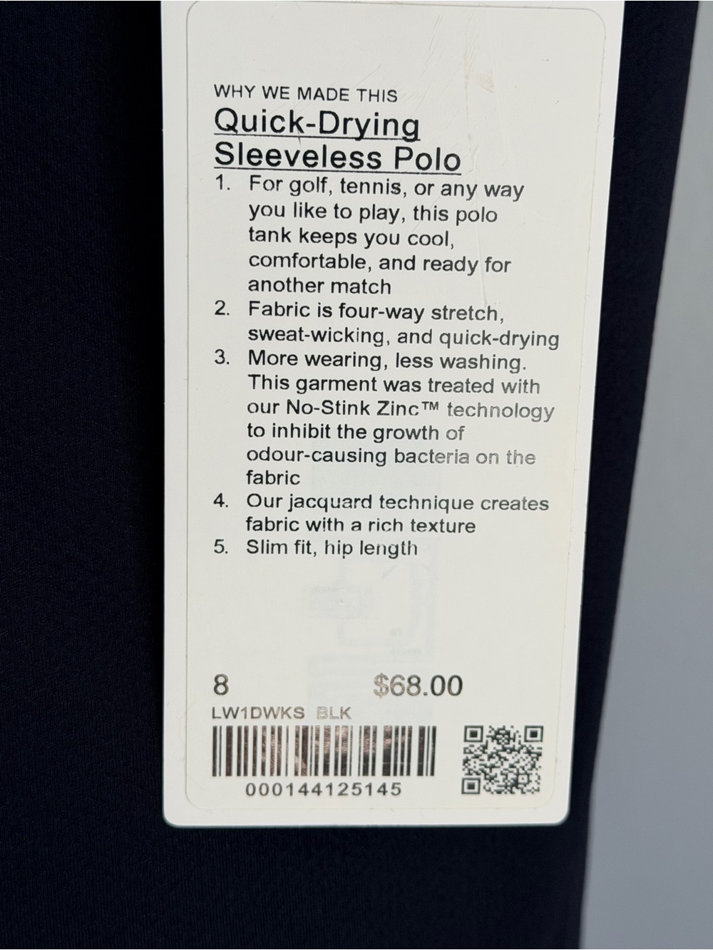 Lululemon Quick Drying Sleeveless Polo Tank - Picture 4 of 5